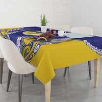 Otago 2026 Rugby Custom Tablecloth NZ Maori Silver Fern