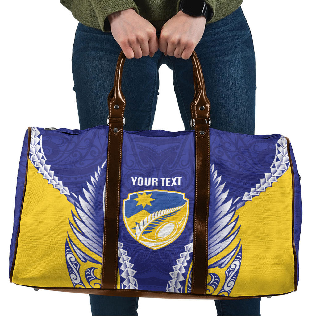 Otago 2026 Rugby Custom Travel Bag NZ Maori Silver Fern LT14 Blue - Polynesian Pride