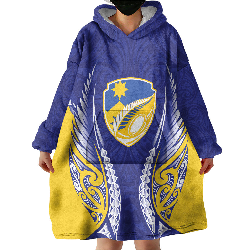 Otago 2026 Rugby Custom Wearable Blanket Hoodie NZ Maori Silver Fern