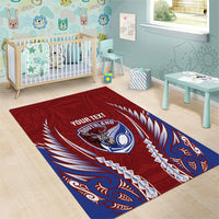 Southland 2026 Rugby Custom Area Rug NZ Maori Silver Fern