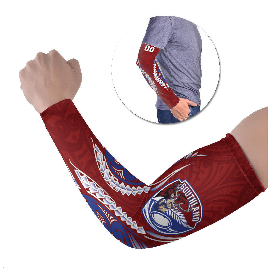 Southland 2026 Rugby Custom Arm Sleeves NZ Maori Silver Fern