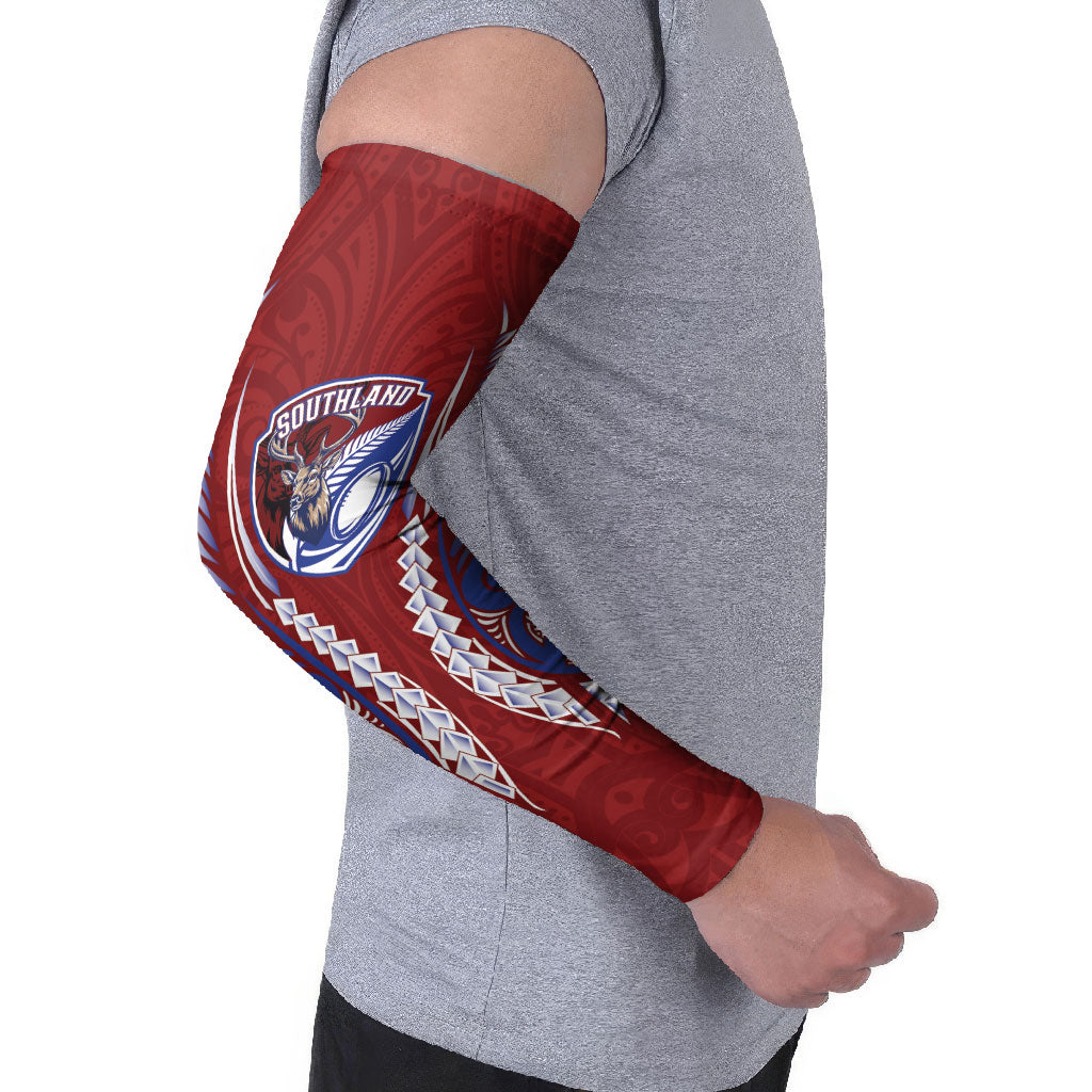 Southland 2026 Rugby Custom Arm Sleeves NZ Maori Silver Fern