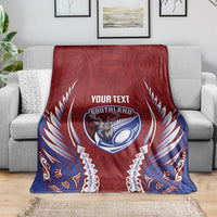 Southland 2026 Rugby Custom Blanket NZ Maori Silver Fern