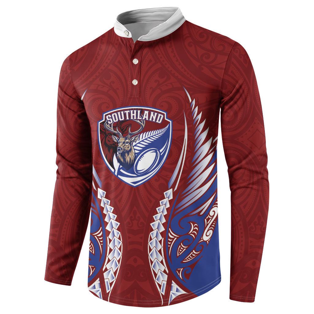 Southland 2026 Rugby Custom Button Sweatshirt NZ Maori Silver Fern