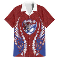 Southland 2026 Rugby Custom Family Matching Tank Maxi Dress and Hawaiian Shirt NZ Maori Silver Fern