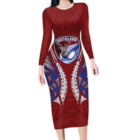 Southland 2026 Rugby Custom Long Sleeve Bodycon Dress NZ Maori Silver Fern