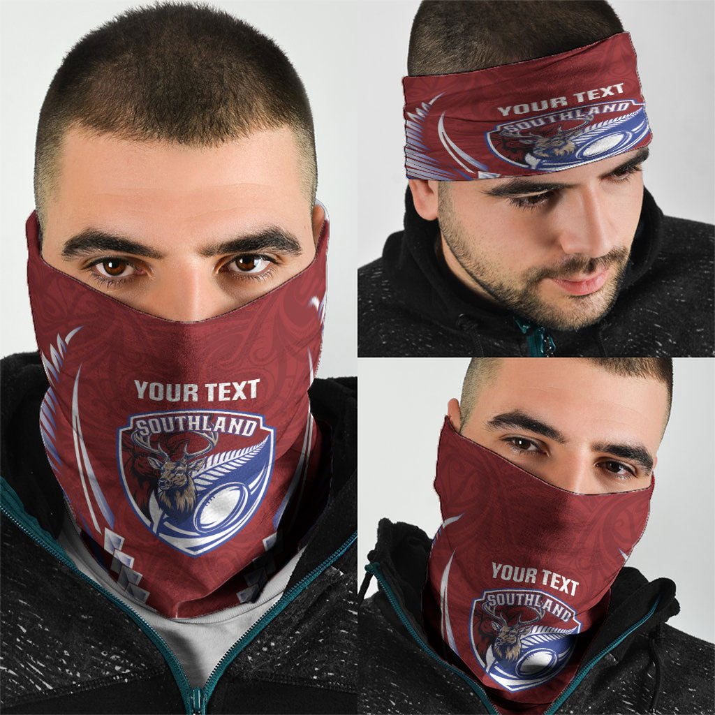 Southland 2026 Rugby Custom Neck Gaiter NZ Maori Silver Fern