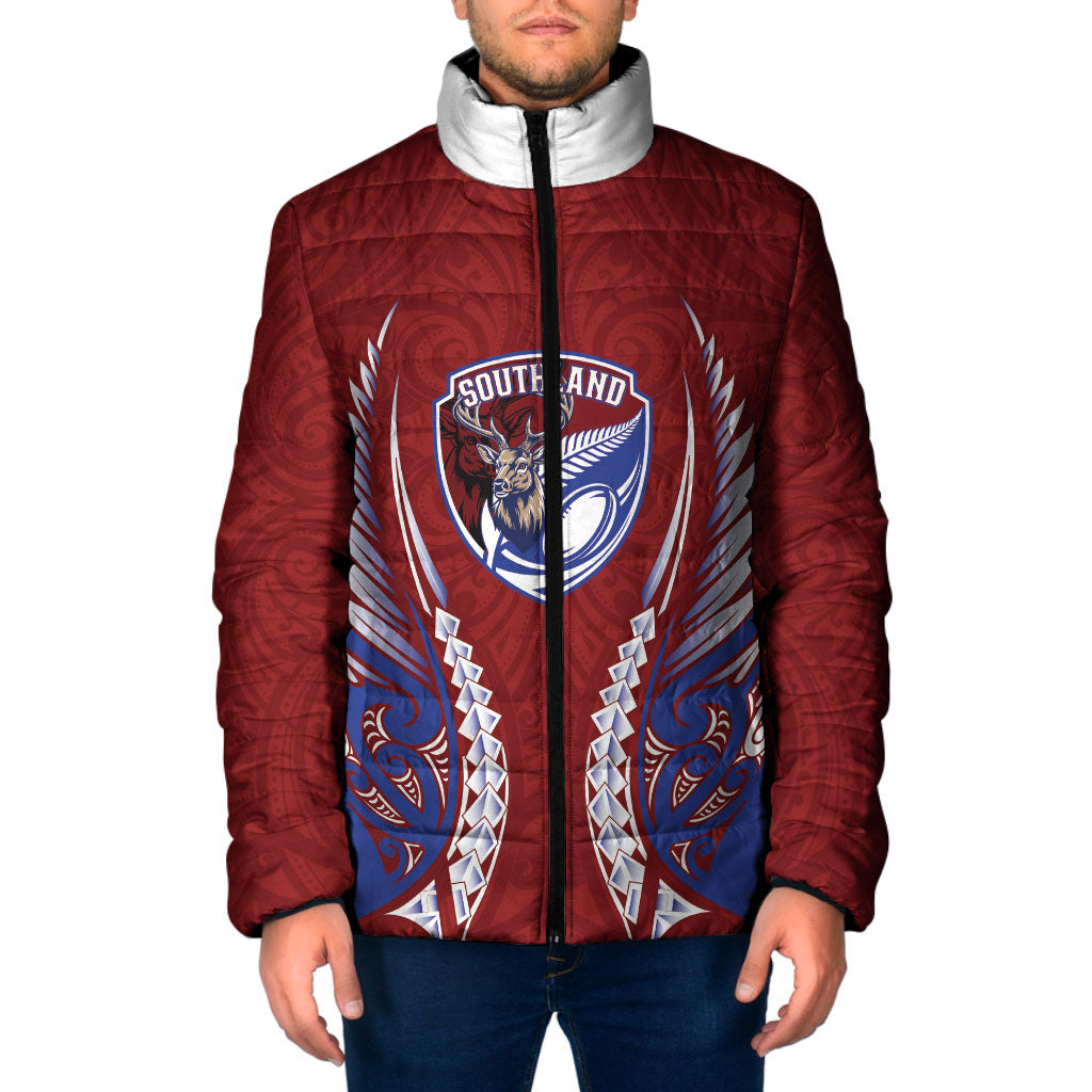 Southland 2026 Rugby Custom Padded Jacket NZ Maori Silver Fern
