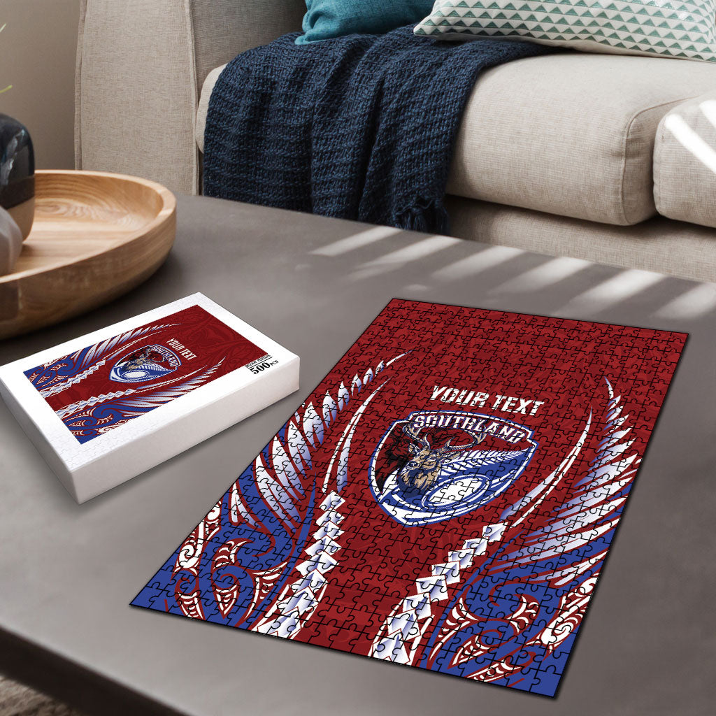 Southland 2026 Rugby Custom Puzzle NZ Maori Silver Fern