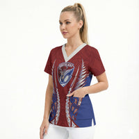 Southland 2026 Rugby Custom Scrub Top NZ Maori Silver Fern