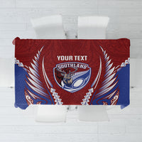Southland 2026 Rugby Custom Tablecloth NZ Maori Silver Fern