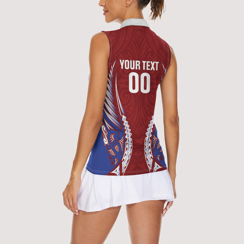 Southland 2026 Rugby Custom Women Sleeveless Polo Shirt NZ Maori Silver Fern