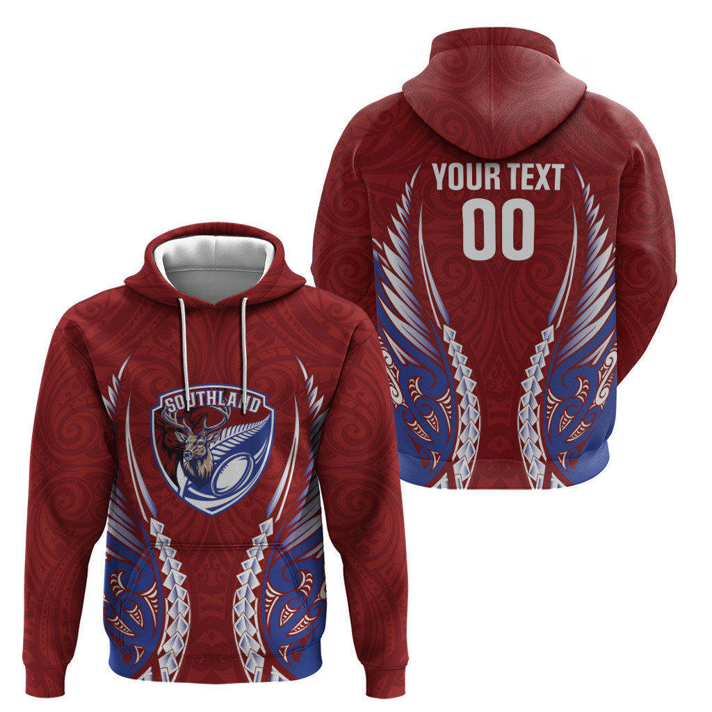 Southland 2026 Rugby Custom Zip Hoodie NZ Maori Silver Fern