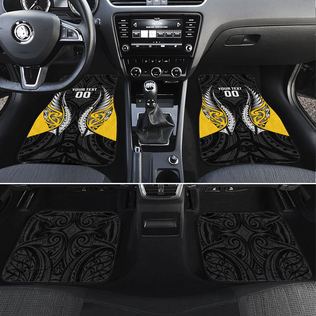 Taranaki 2026 Rugby Custom Car Mats NZ Maori Silver Fern