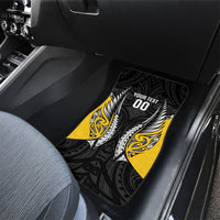 Taranaki 2026 Rugby Custom Car Mats NZ Maori Silver Fern