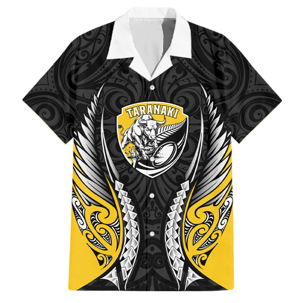 Taranaki 2026 Rugby Custom Family Matching Off Shoulder Short Dress and Hawaiian Shirt NZ Maori Silver Fern