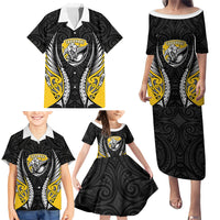 Taranaki 2026 Rugby Custom Family Matching Puletasi and Hawaiian Shirt NZ Maori Silver Fern