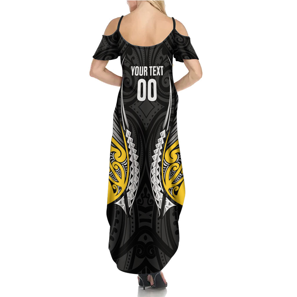Taranaki 2026 Rugby Custom Family Matching Summer Maxi Dress and Hawaiian Shirt NZ Maori Silver Fern