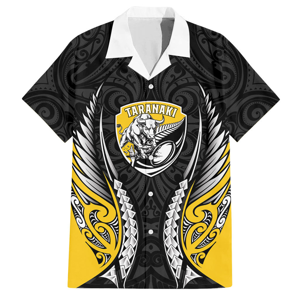 Taranaki 2026 Rugby Custom Hawaiian Shirt NZ Maori Silver Fern