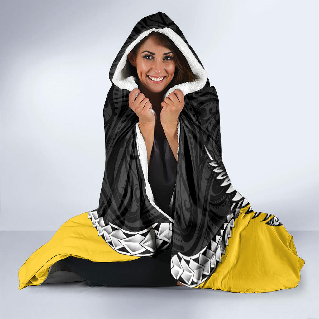 Taranaki 2026 Rugby Custom Hooded Blanket NZ Maori Silver Fern