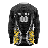 Taranaki 2026 Rugby Custom Long Sleeve Shirt NZ Maori Silver Fern