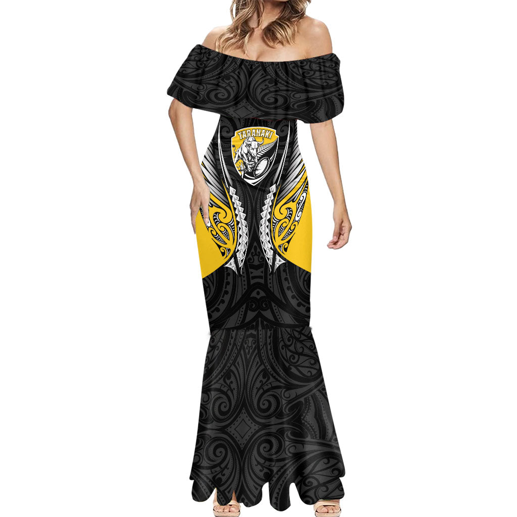 Taranaki 2026 Rugby Custom Mermaid Dress NZ Maori Silver Fern