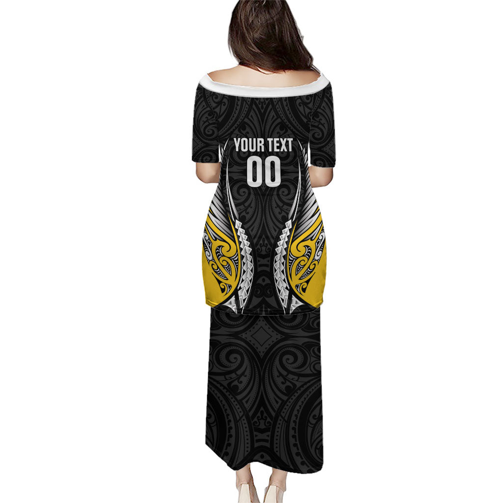 Taranaki 2026 Rugby Custom Puletasi NZ Maori Silver Fern