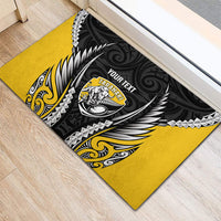 Taranaki 2026 Rugby Custom Rubber Doormat NZ Maori Silver Fern