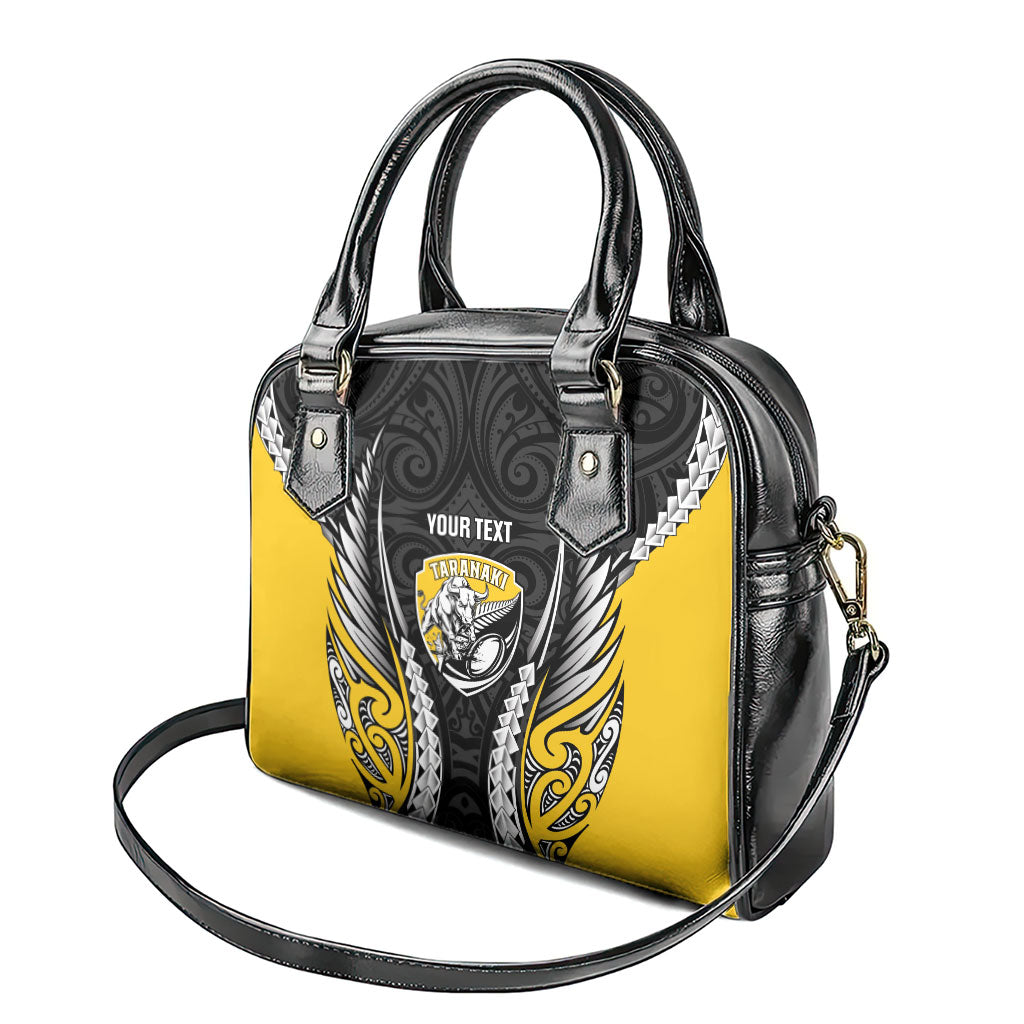 Taranaki 2026 Rugby Custom Shoulder Handbag NZ Maori Silver Fern