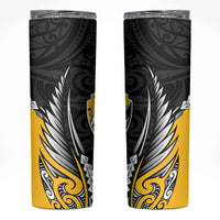 Taranaki 2026 Rugby Custom Skinny Tumbler NZ Maori Silver Fern