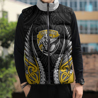 Taranaki 2026 Rugby Custom Sleeveless Puffer Jacket NZ Maori Silver Fern