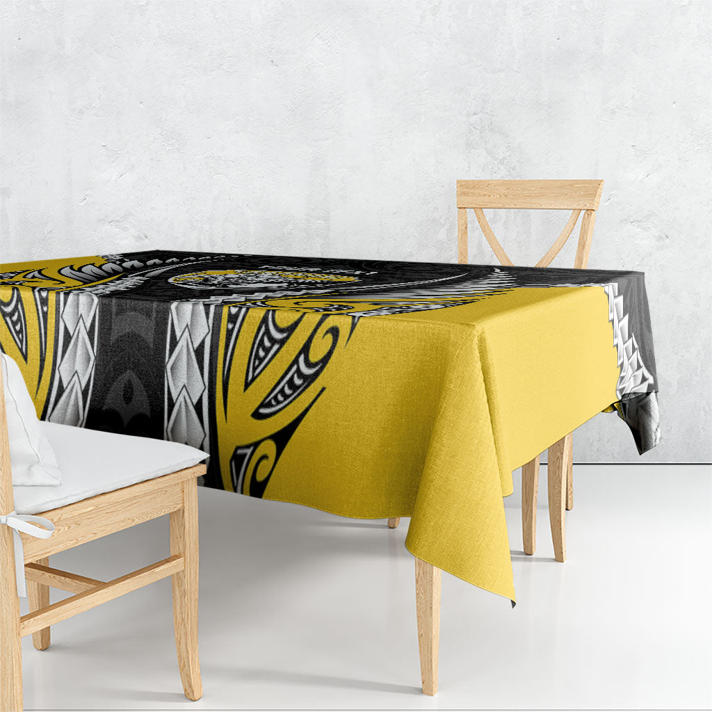 Taranaki 2026 Rugby Custom Tablecloth NZ Maori Silver Fern