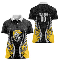 Taranaki 2026 Rugby Custom Women Polo Shirt NZ Maori Silver Fern