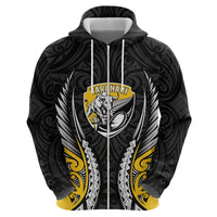 Taranaki 2026 Rugby Custom Zip Hoodie NZ Maori Silver Fern