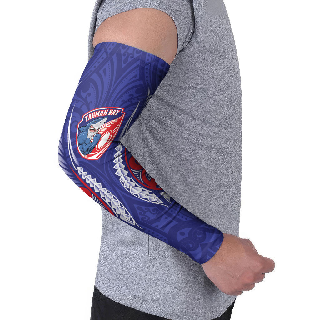 Tasman Bay 2026 Rugby Custom Arm Sleeves NZ Maori Silver Fern