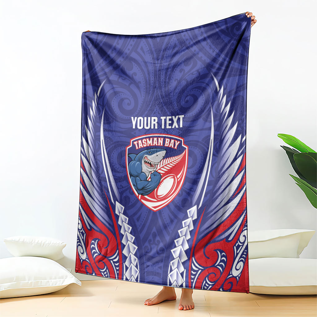 Tasman Bay 2026 Rugby Custom Blanket NZ Maori Silver Fern