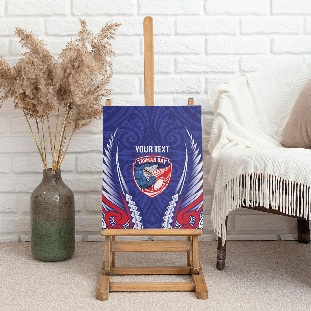 Tasman Bay 2026 Rugby Custom Canvas Wall Art NZ Maori Silver Fern