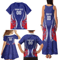 Tasman Bay 2026 Rugby Custom Family Matching Tank Maxi Dress and Hawaiian Shirt NZ Maori Silver Fern