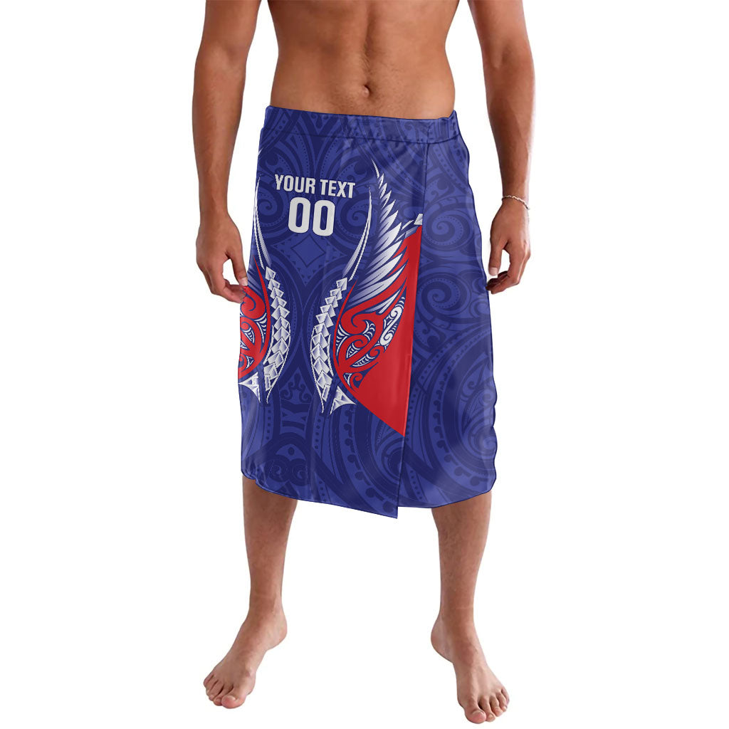 Tasman Bay 2026 Rugby Custom Lavalava NZ Maori Silver Fern LT14 Blue - Polynesian Pride
