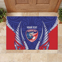 Tasman Bay 2026 Rugby Custom Rubber Doormat NZ Maori Silver Fern
