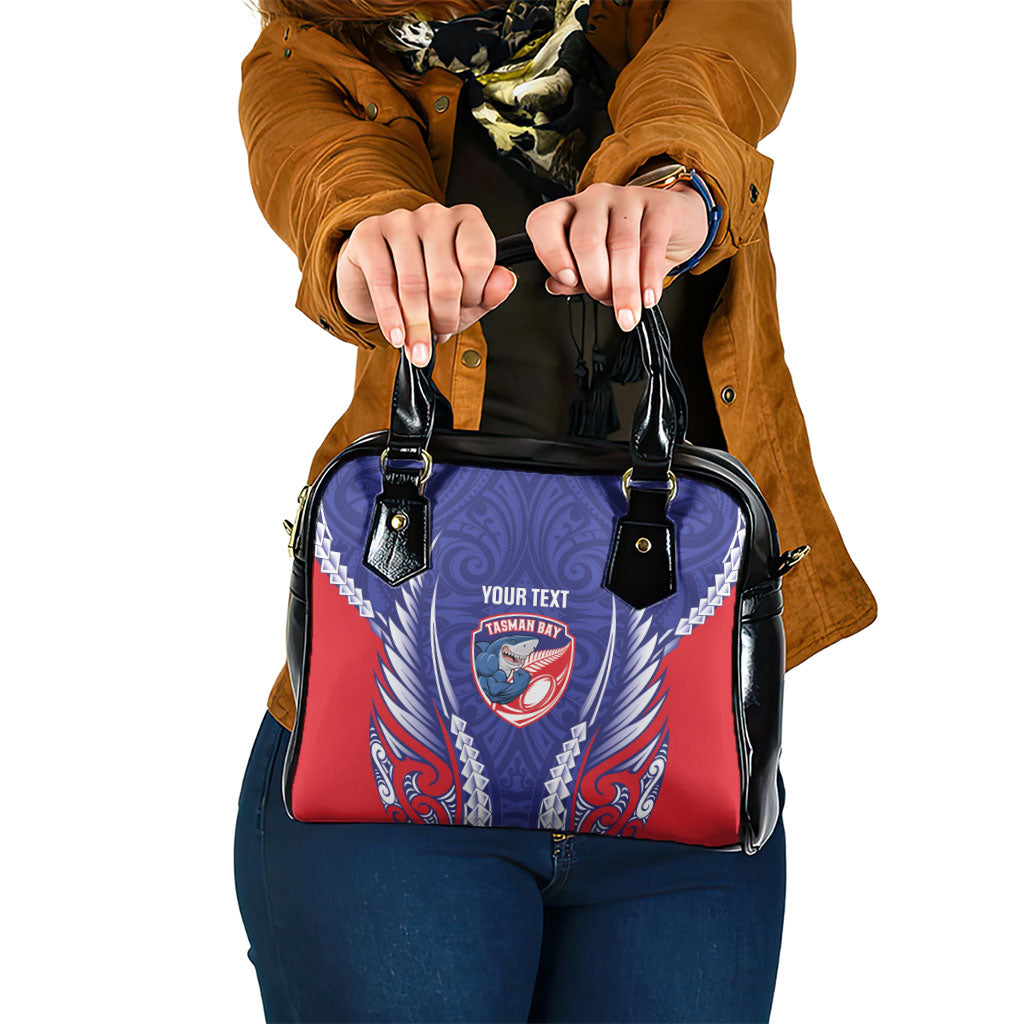 Tasman Bay 2026 Rugby Custom Shoulder Handbag NZ Maori Silver Fern LT14 One Size Blue - Polynesian Pride