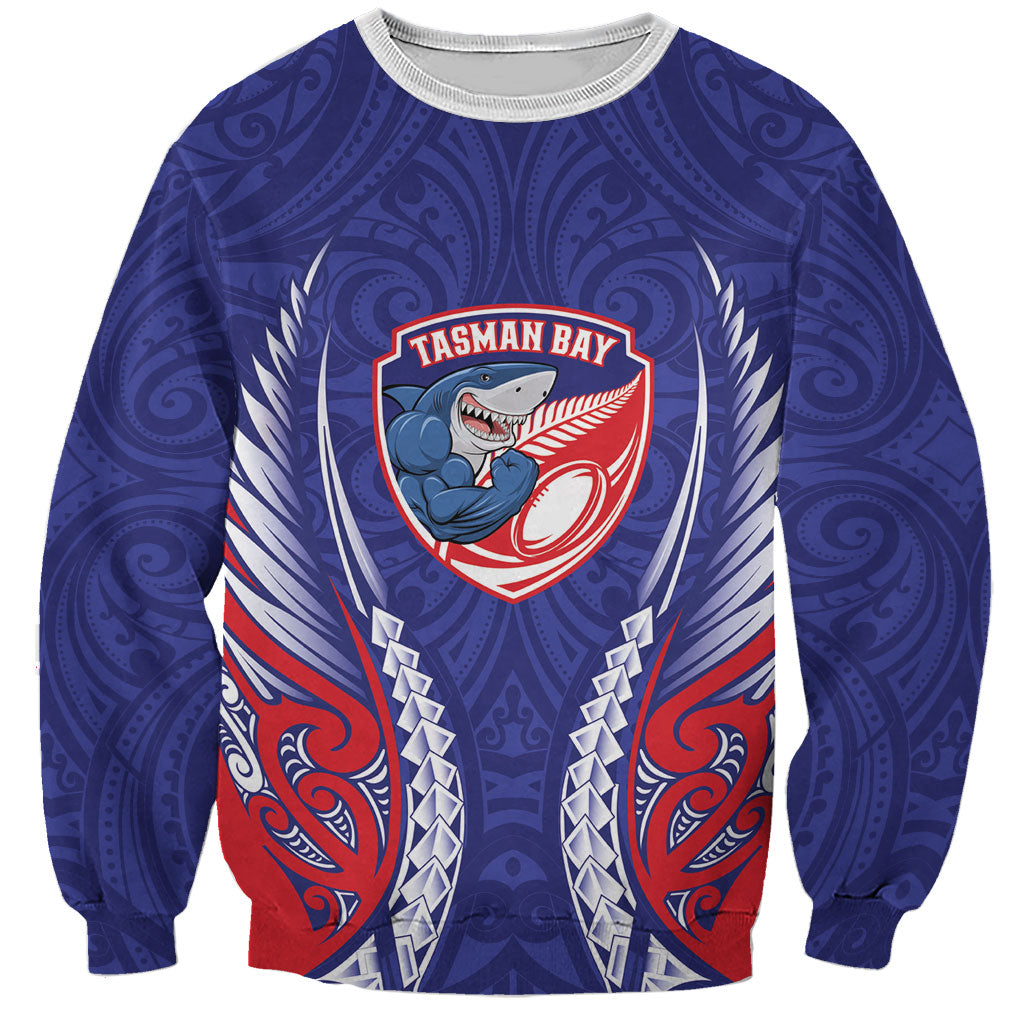 Tasman Bay 2026 Rugby Custom Sweatshirt NZ Maori Silver Fern