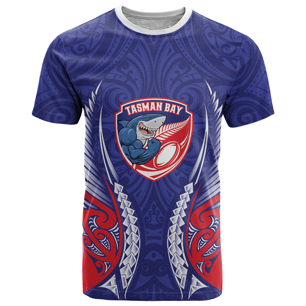 Tasman Bay 2026 Rugby Custom T Shirt NZ Maori Silver Fern