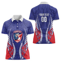 Tasman Bay 2026 Rugby Custom Women Polo Shirt NZ Maori Silver Fern