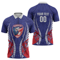 Tasman Bay 2026 Rugby Custom Zipper Polo Shirt NZ Maori Silver Fern