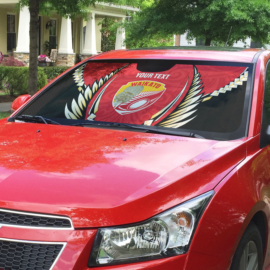 Waikato 2026 Rugby Custom Auto Sun Shade NZ Maori Silver Fern