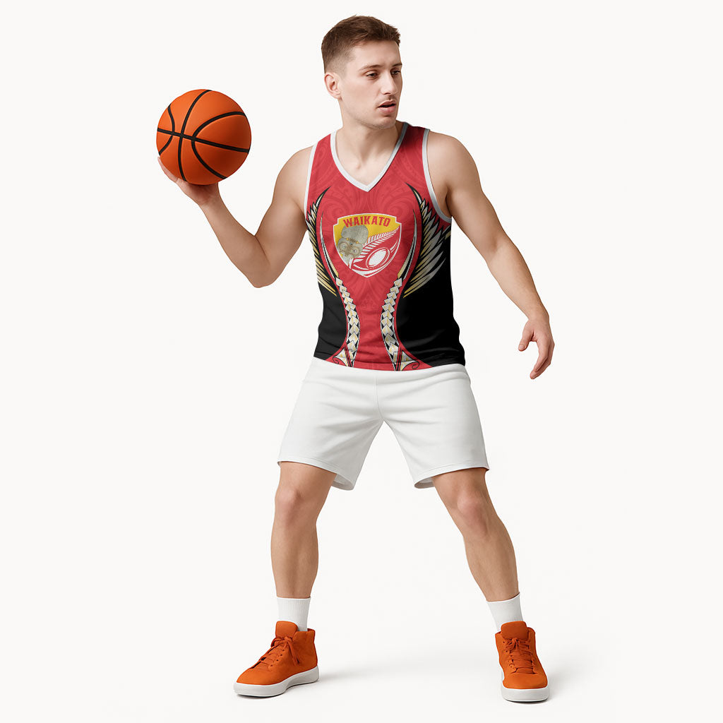 Waikato 2026 Rugby Custom Basketball Jersey NZ Maori Silver Fern