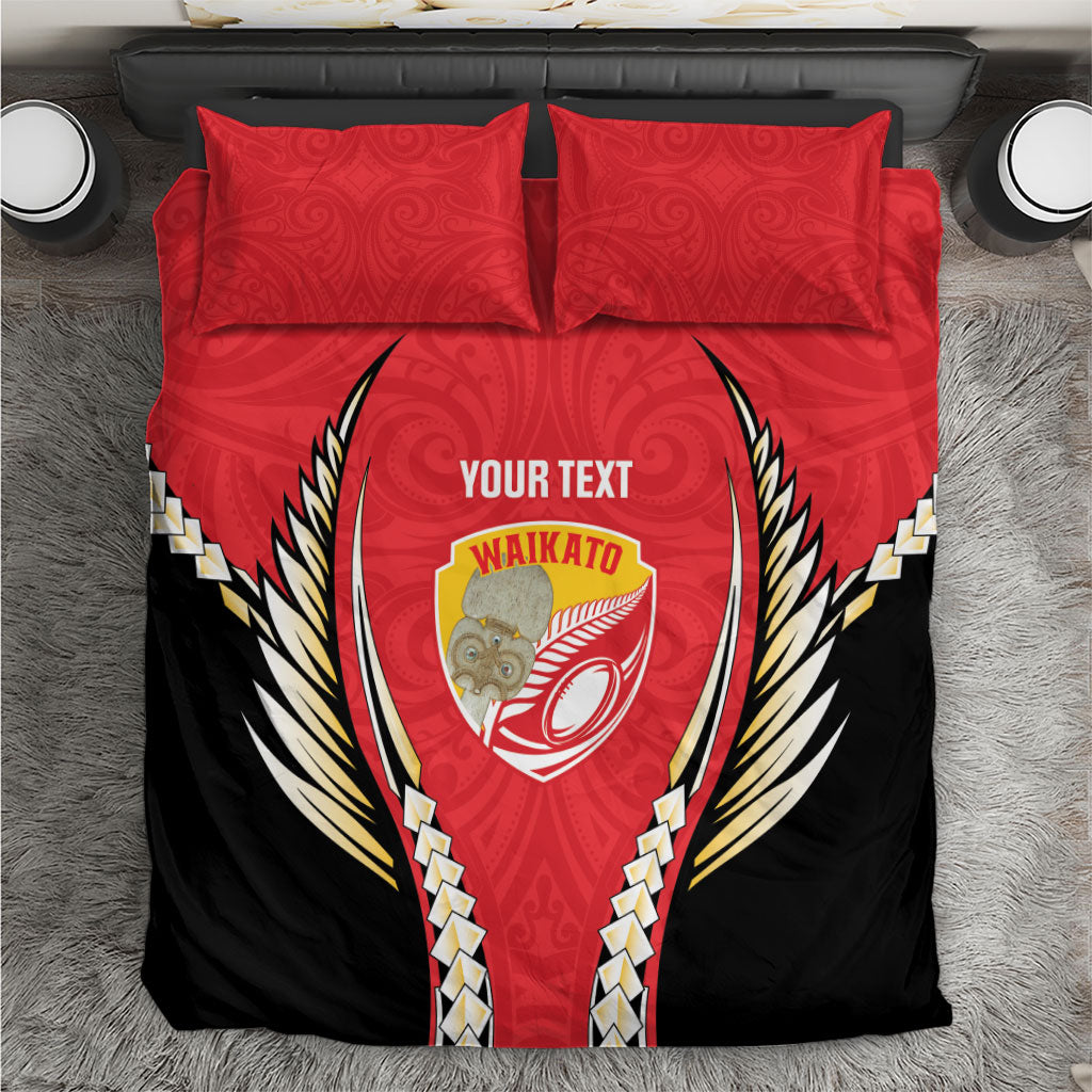 Waikato 2026 Rugby Custom Bedding Set NZ Maori Silver Fern