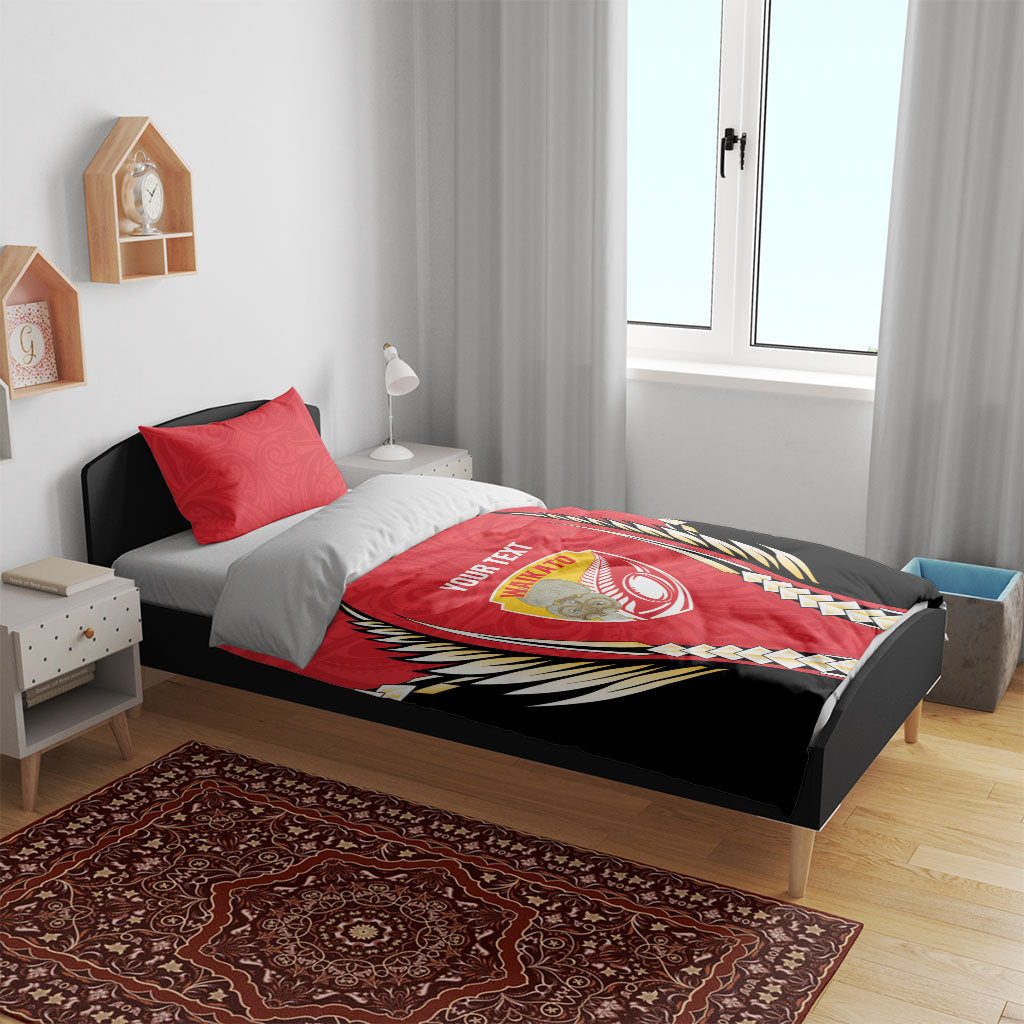 Waikato 2026 Rugby Custom Bedding Set NZ Maori Silver Fern
