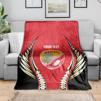 Waikato 2026 Rugby Custom Blanket NZ Maori Silver Fern